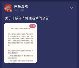 健康游戏公告,全面加强未成年人保护措施