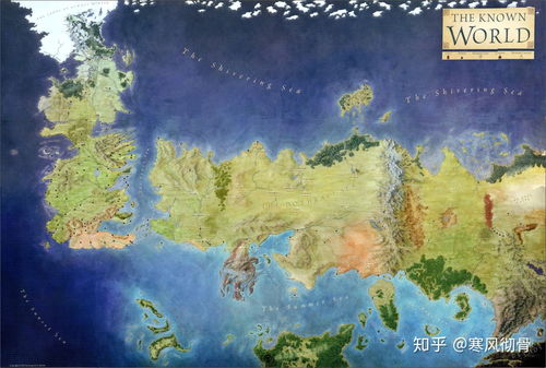 权力的游戏世界地图,权力的游戏虚构世界地图概览