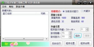 游戏窗口隐藏工具,畅享工作娱乐两不误