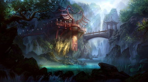 场景游戏原画,原画中的神秘冒险之旅